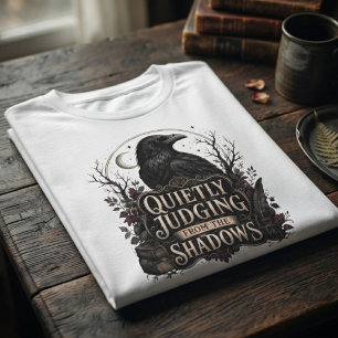 Dark Academia Onyx Baroque Raven T-Shirt