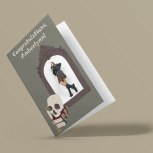 Dark Academia Photo Graduation Congratulations Card