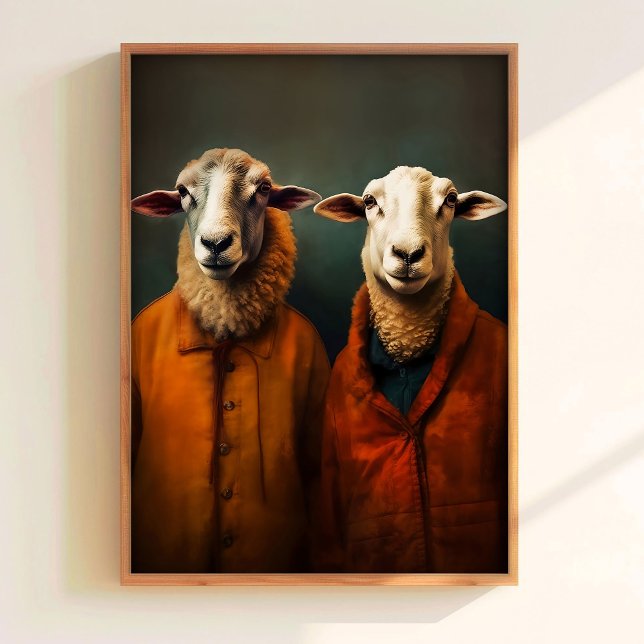 Dark Academia Print Sheep Wall Art Funny Sheep Pos (Creator Uploaded)