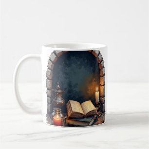 Dark Academia Reading Nook Booktok Gothic Library Coffee Mug