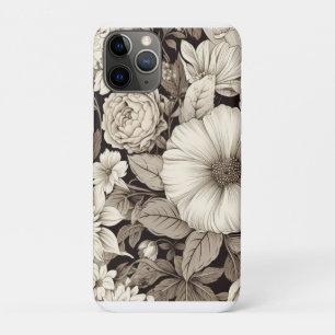 Dark Academia Sepia Floral Botanical iPhone 11 Pro Case