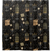 Dark Academia Shower Curtain – Moody & Scholarly