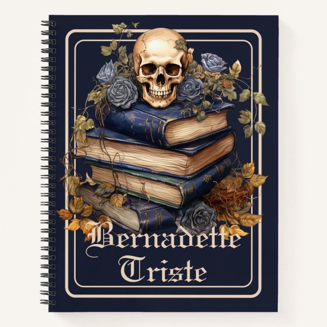 Dark Academia Skull Book Aesthetic Name Sentiment  (Front)
