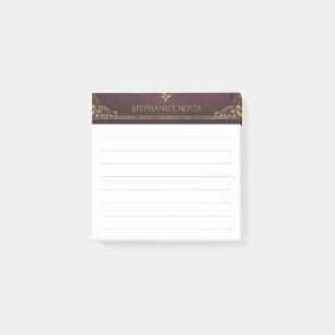 Dark Academia Vintage Scrollwork Book Cover Post-it Notes
