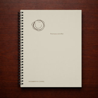Dark Academia Wax Seal– Minimalist Vintage Library Notebook
