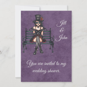 Dark Academia Wedding Shower Invitation Template