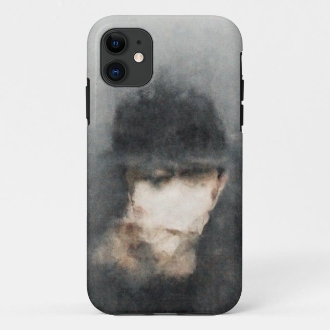 Dark Aesthetic Abstract Face Mobile Case (Back)