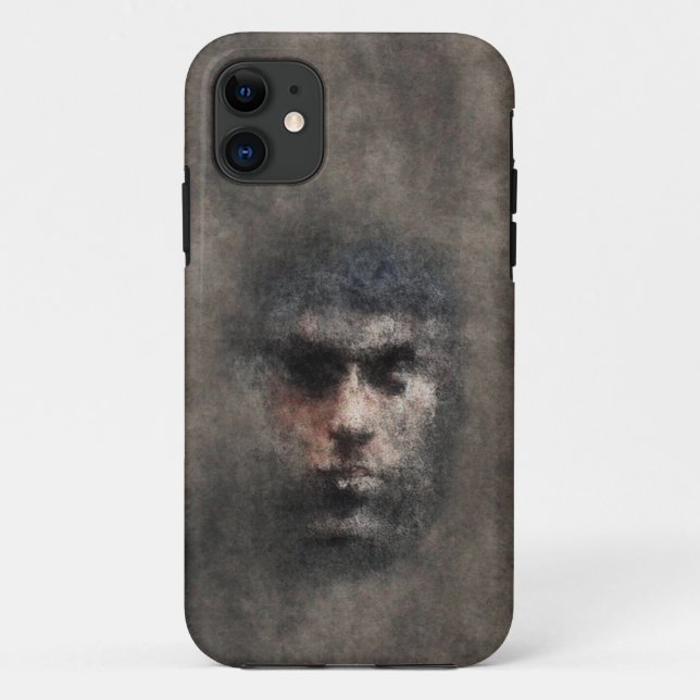 Dark Aesthetic Abstract Face Mobile Case (Back)