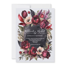 Dark Aesthetic Floral - Red & Black Wedding