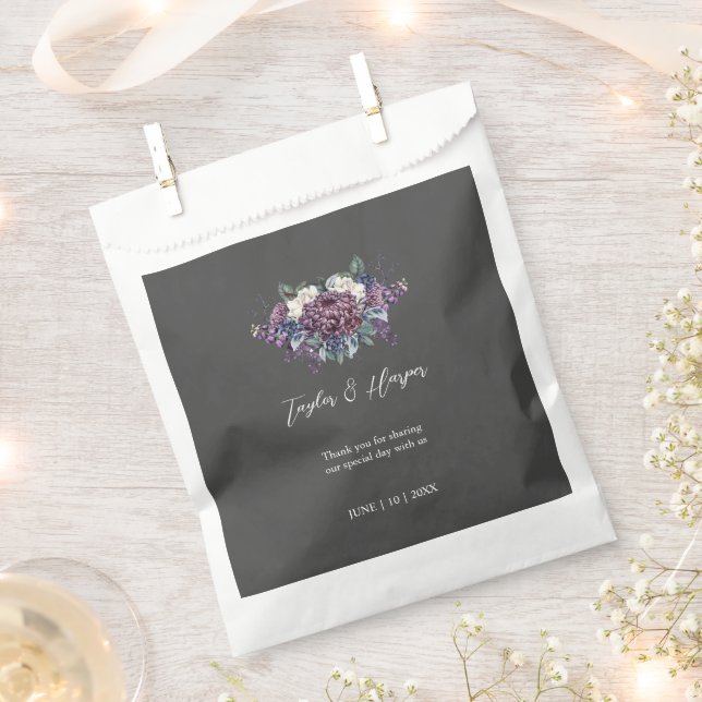 Dark Aesthetic Goth Wedding Bouquet Favour Bag (Clipped)