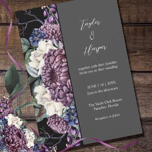 Dark Aesthetic Goth Wedding Bouquet Invitation