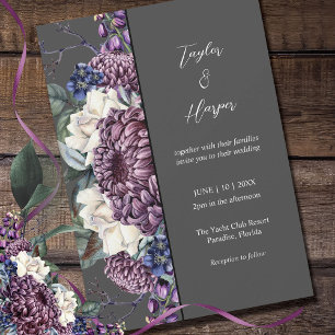 Dark Aesthetic Goth Wedding Bouquet Invitation