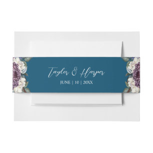 Dark Aesthetic Goth Wedding Bouquet Invitation Belly Band