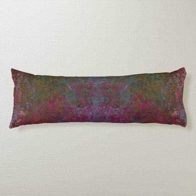 Dark Alcohol Ink Abstract Body Cushion (Front)