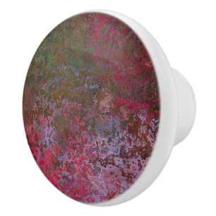 Dark Alcohol Ink Abstract Ceramic Knob
