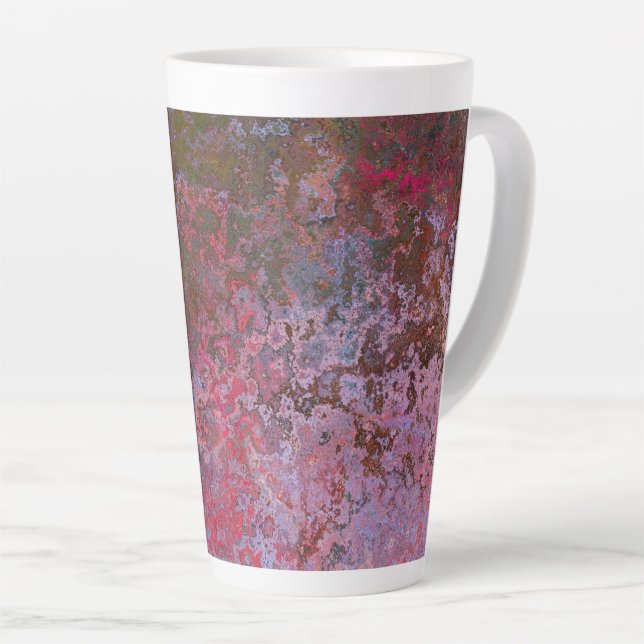 Dark Alcohol Ink Abstract Latte Mug (Right Angle)