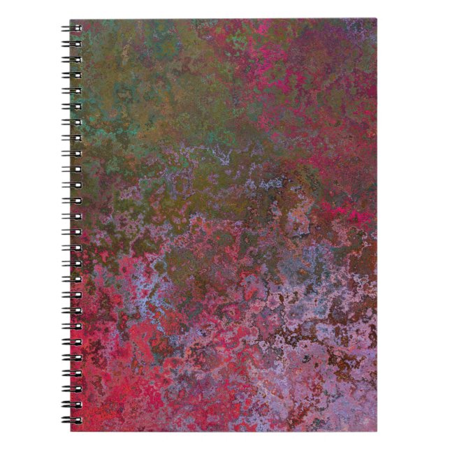 Dark Alcohol Ink Abstract Notebook (Front)