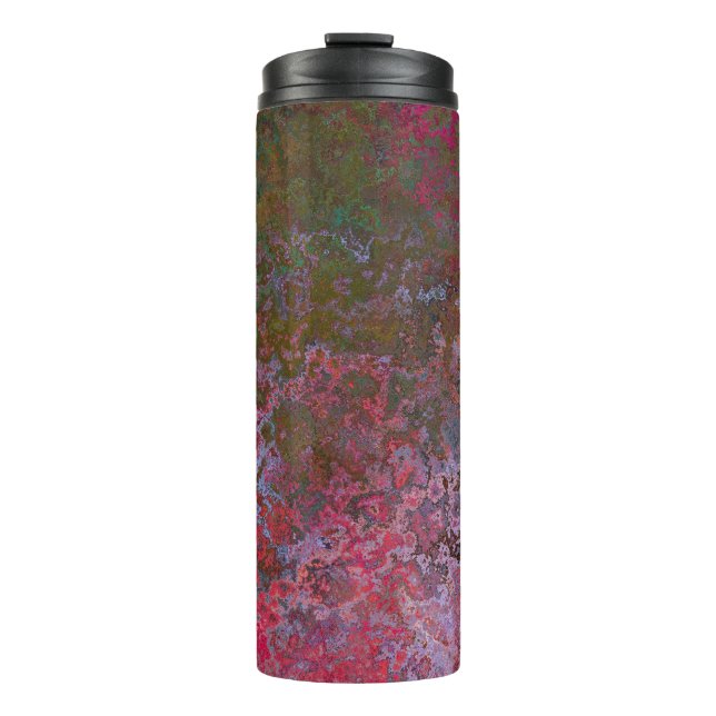 Dark Alcohol Ink Abstract Thermal Tumbler (Front)