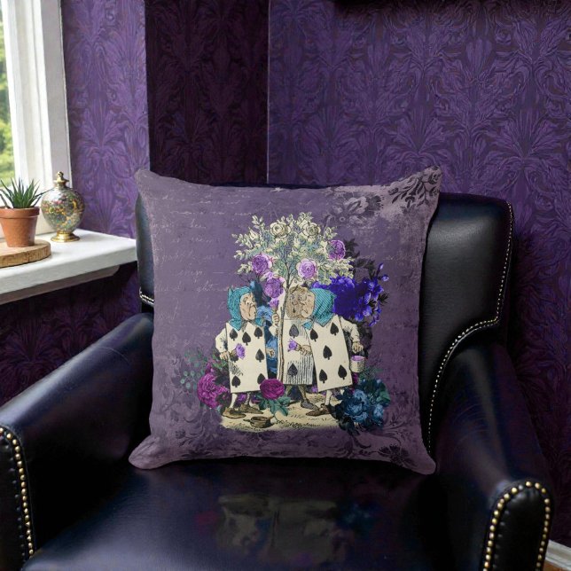 Dark Alice Caterpillar Rustic Deep Purple Cushion (Creator Uploaded)