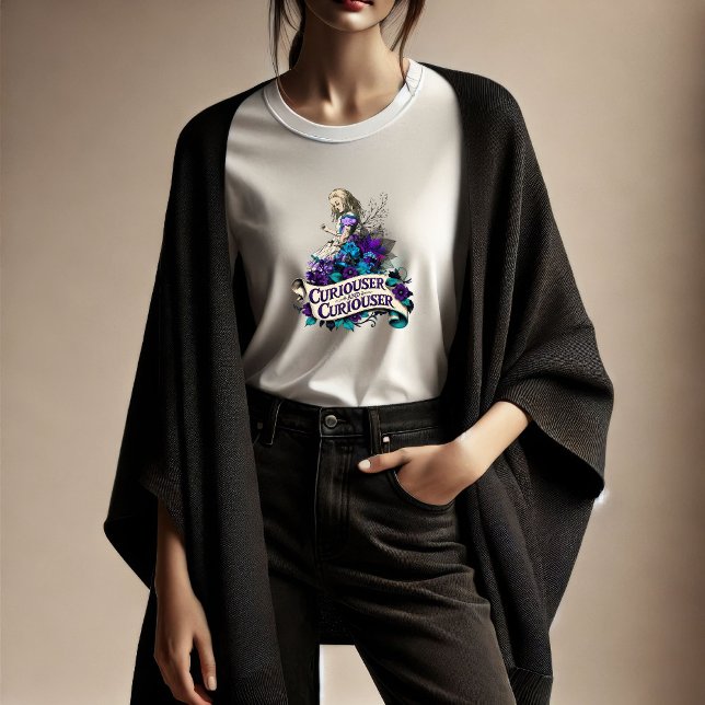 Dark Alice Curiouser and Curiouser T-Shirt (Creator Uploaded)
