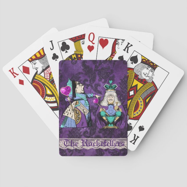 Dark Alice in Wonderland King & Queen Funny Playing Cards (Back)