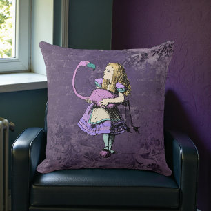 Dark Alice Rustic Deep Purple Cushion