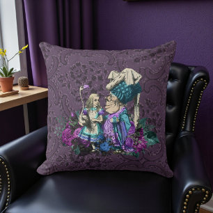 Dark Alice Rustic Deep Purple Cushion