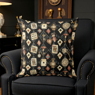 Dark Alice Rustic Pattern Cushion