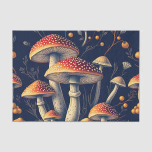 Dark Amanita Muscaria Mushroom Woodland Tissue Paper