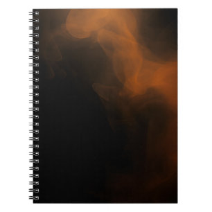 Dark Amber Smoke Abstract Art Notebook