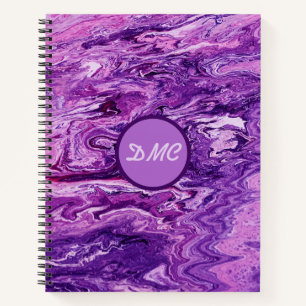 Dark Amethyst Marble Melt Notebook