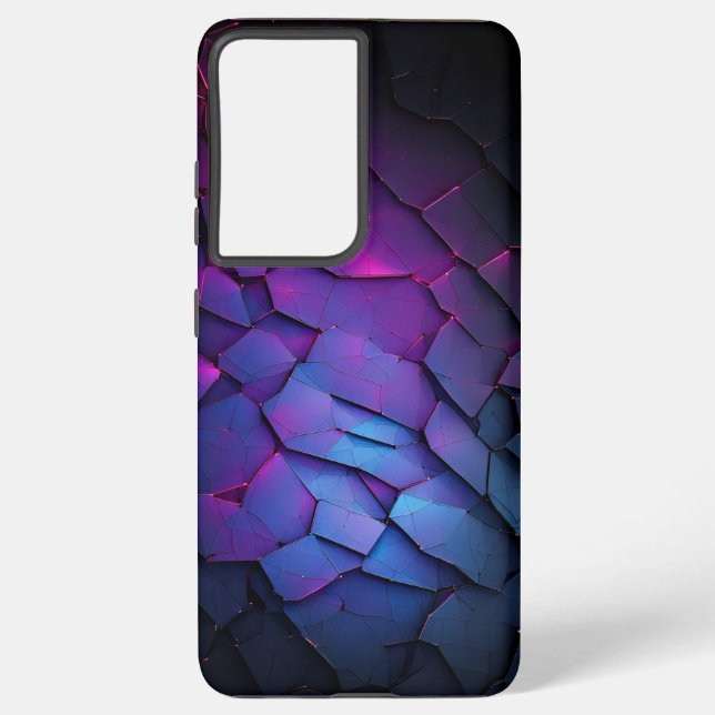  dark and blue abstract  samsung galaxy s21+ case (Back)