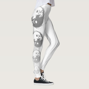 Dark and Gothic Misty Yin Yang Vampire Skull Leggings