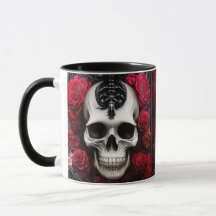 Dark and Gothic Skull and Roses Murial