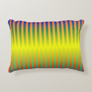 Dark and Light Rainbows (Stripes) Decorative Cushion