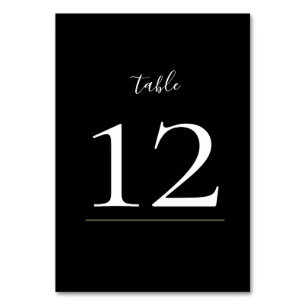 Dark and Moody Ferns Modern Wedding Table Numbers