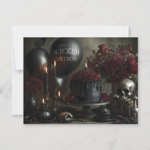 Dark and Moody Gothic Birthday Still Life  Postcard