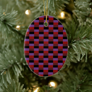 Dark and Red and Purple Combination Ceramic Ornament