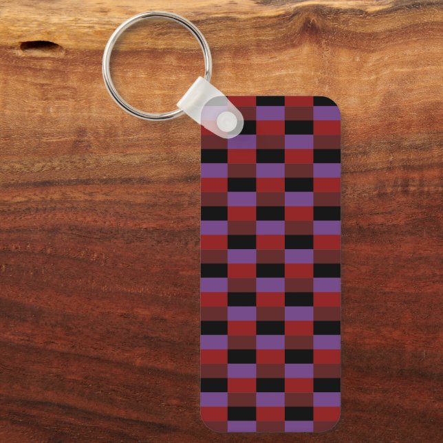 Dark and Red and Purple Combination Key Ring (Front)