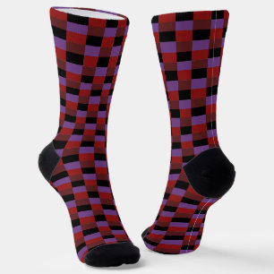 Dark and Red and Purple Combination Socks