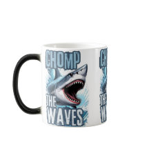 Dark and White Shark Cutting Waves Urban Graffiti