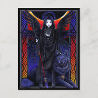 Dark angel and wolf. Rayvnwolf by Myka Jelina
