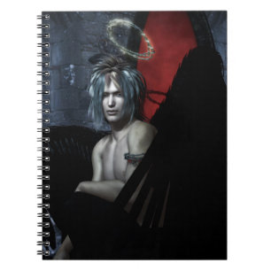 Dark Angel Goth Art Male Pinup Notebook