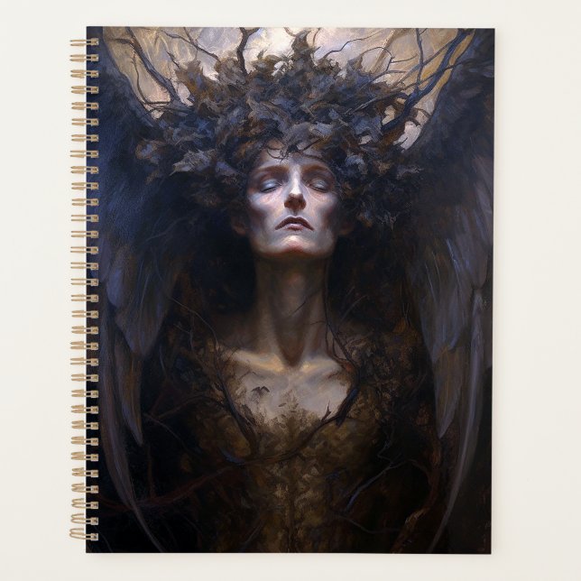 Dark Angel Gothic Goth Fantasy Art Planner (Front)