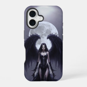 Dark Angel Gothic Moon – Mystical Fantasy Art iPhone 16 Case