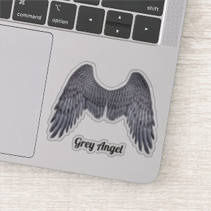 Dark Angel Grey Wings Vinyl Cutout Sticker