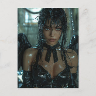 Dark Angel in the Rain Postcard