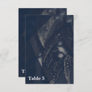 Dark Angel Wings Gothic Glam Table Number Card