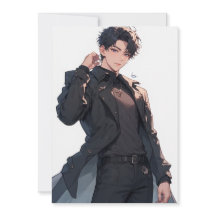 Dark Anime Boy Fashion Portrait | Black Esthetic