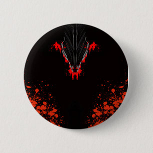 Dark Anime Fantasy Crow and Demon Art 6 Cm Round Badge